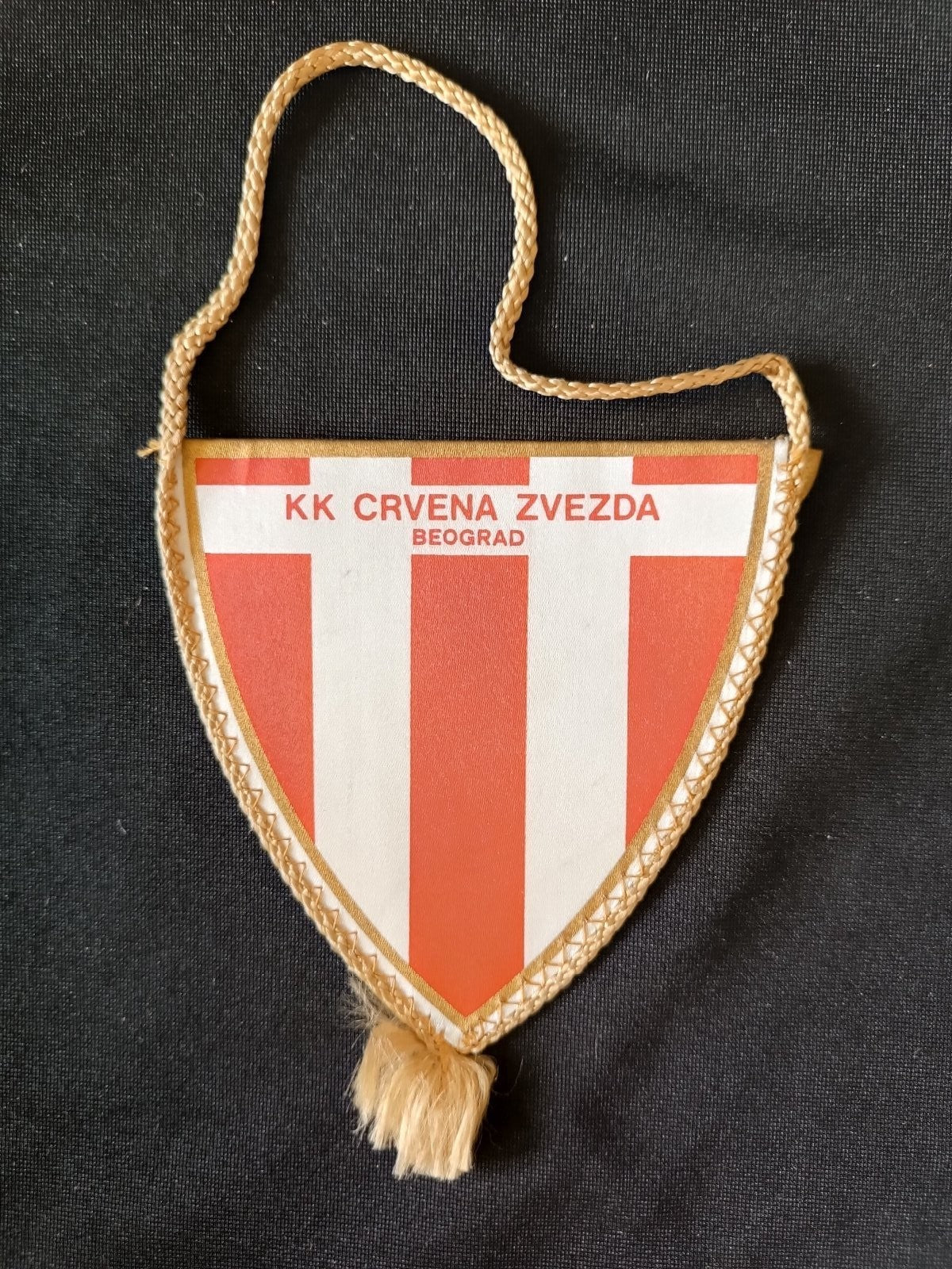 Gagliardetto Pennant KK Crvena Zvezda Belgrado Jugoslavia Basket Vintage