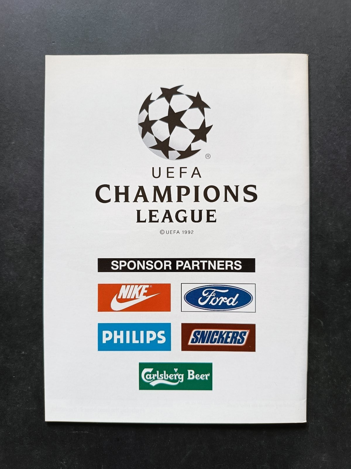 programma Ufficiale Champions League MILAN PORTO 1 dicembre 1993