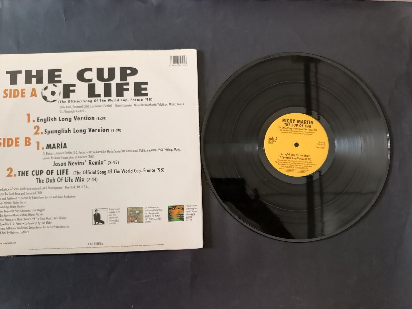 Disco La Copa The Cup of Life Ricky Martin Official Song France '98
