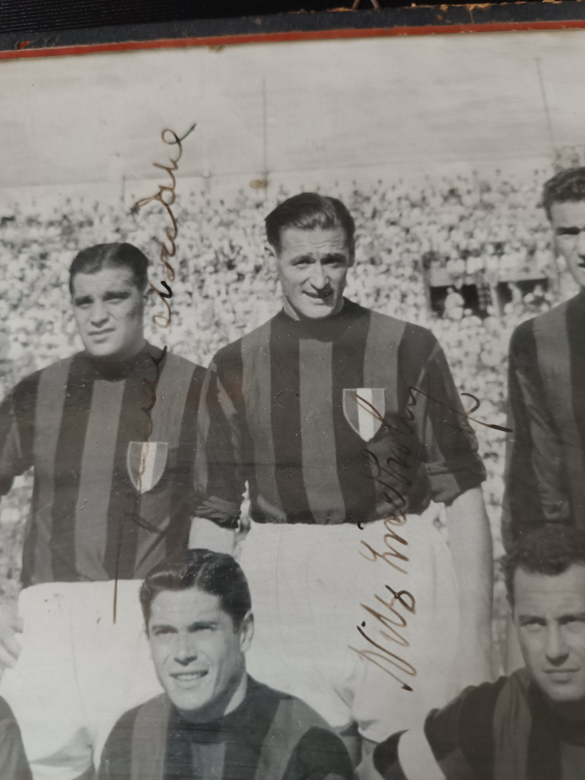 fotografia con vetro AUTOGRAFATA MILAN anni 50 -