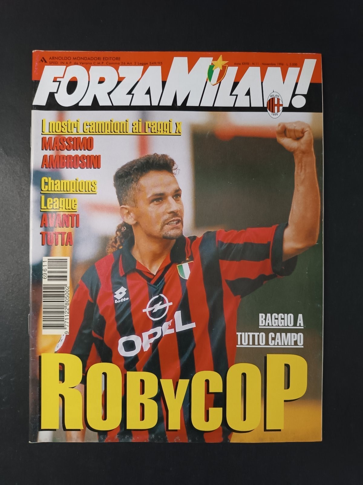 rivista FORZA MILAN - anno 1996 n 11 - Baggio (con poster)