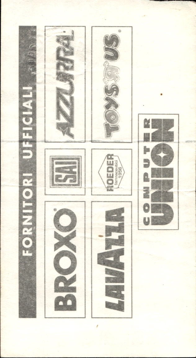 biglietto stadio CHIEVO-VERONA 1997/98