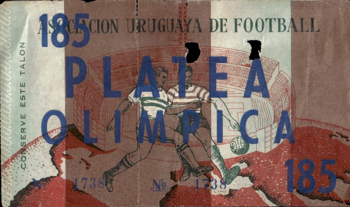 biglietto stadio ASOCIACION URUGUAYA DE FOOTBALL PLATEA OLIMPICA