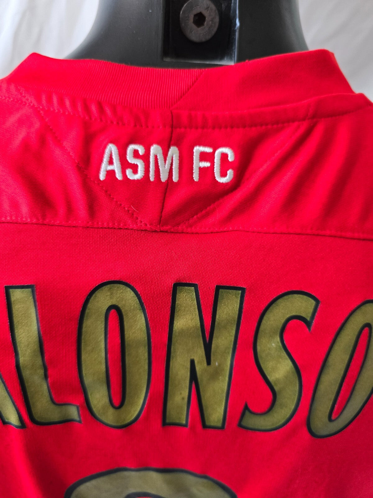 maglia calcio Match Worn Monaco Puma Fedcom 2009/10 Alejandro Alonso 8 tg XL