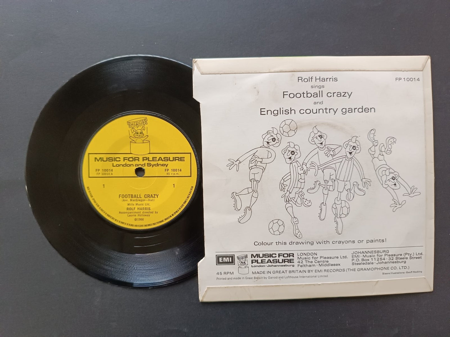Vinile 45 giri FOOTBALL CRAZY AND ENGLISH COUNTRY GARDEN