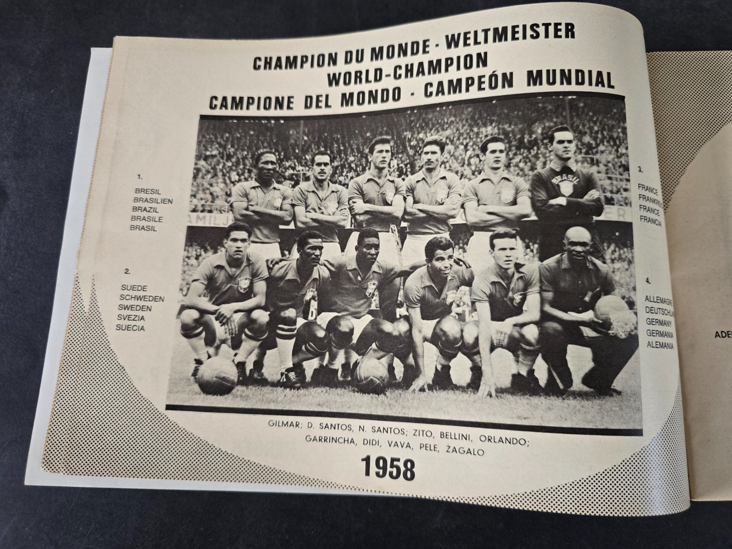Programma Campionati del Mondo di Calcio 1966 multilingue Top Player & Rookie