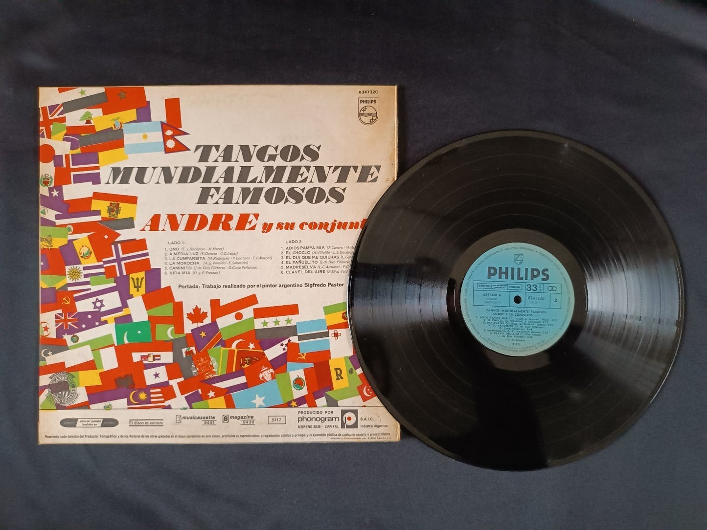 disco 33 giri andre conjunto tangos mundialmente famosos