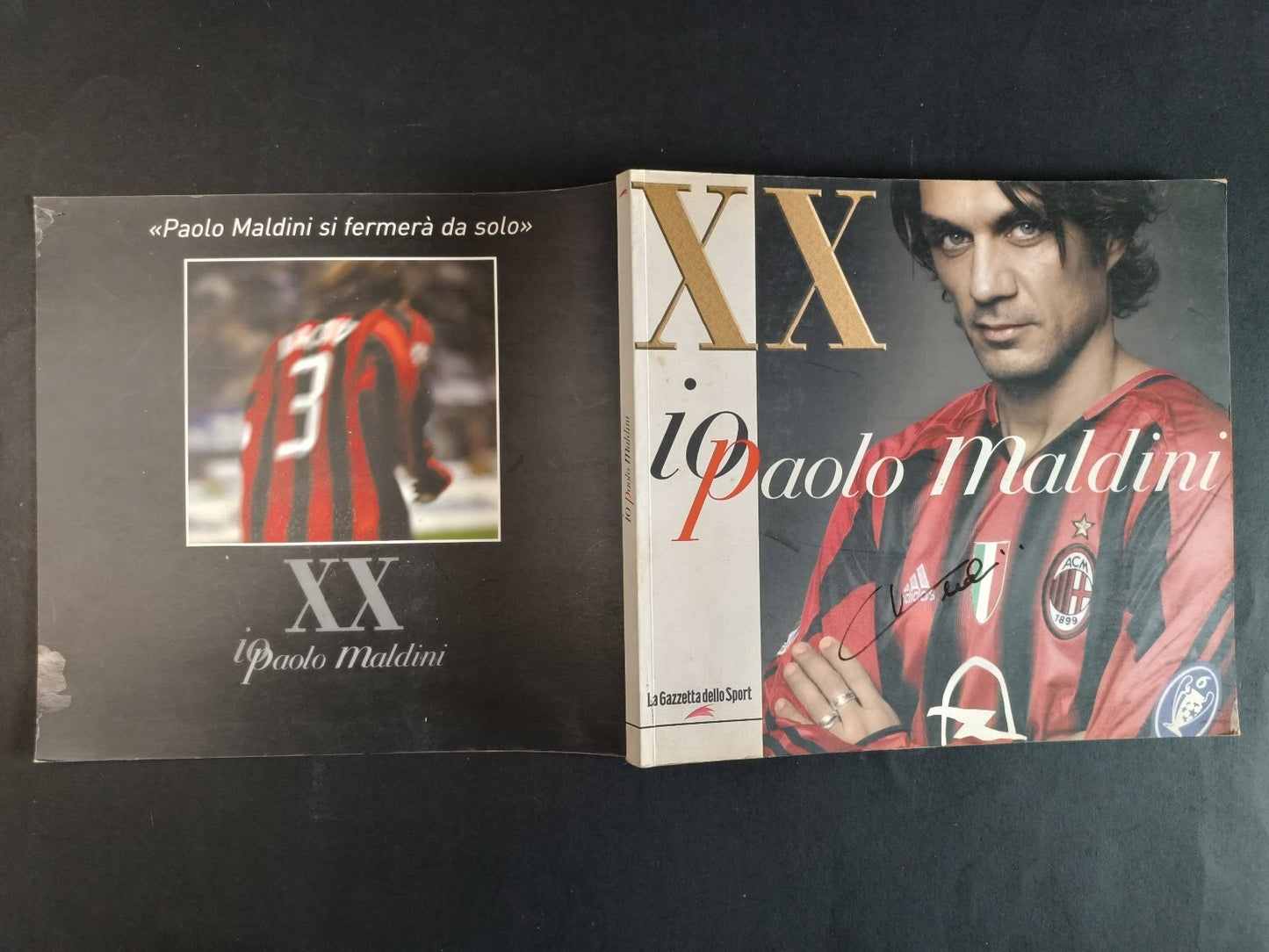 libro Io Paolo Maldini Gazzetta dello sport con autografo