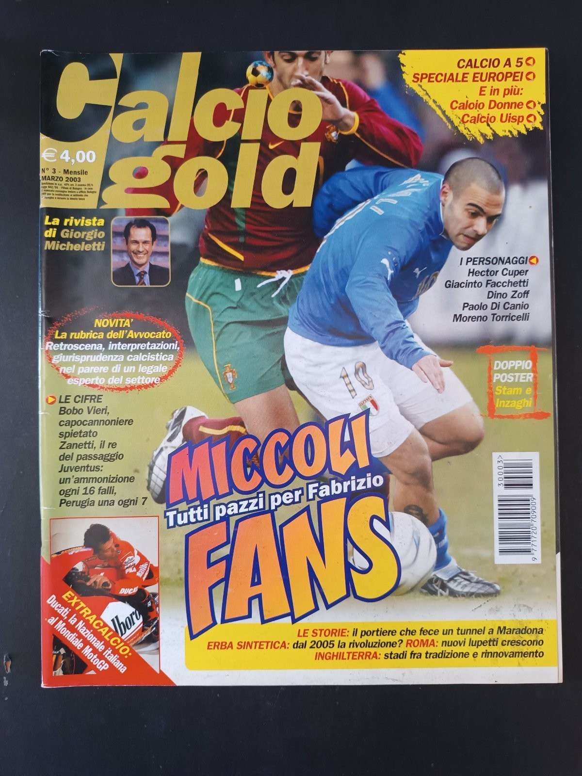 Rivista CALCIO GOLD numero 3 anno 2003 - Miccoli (con poster)