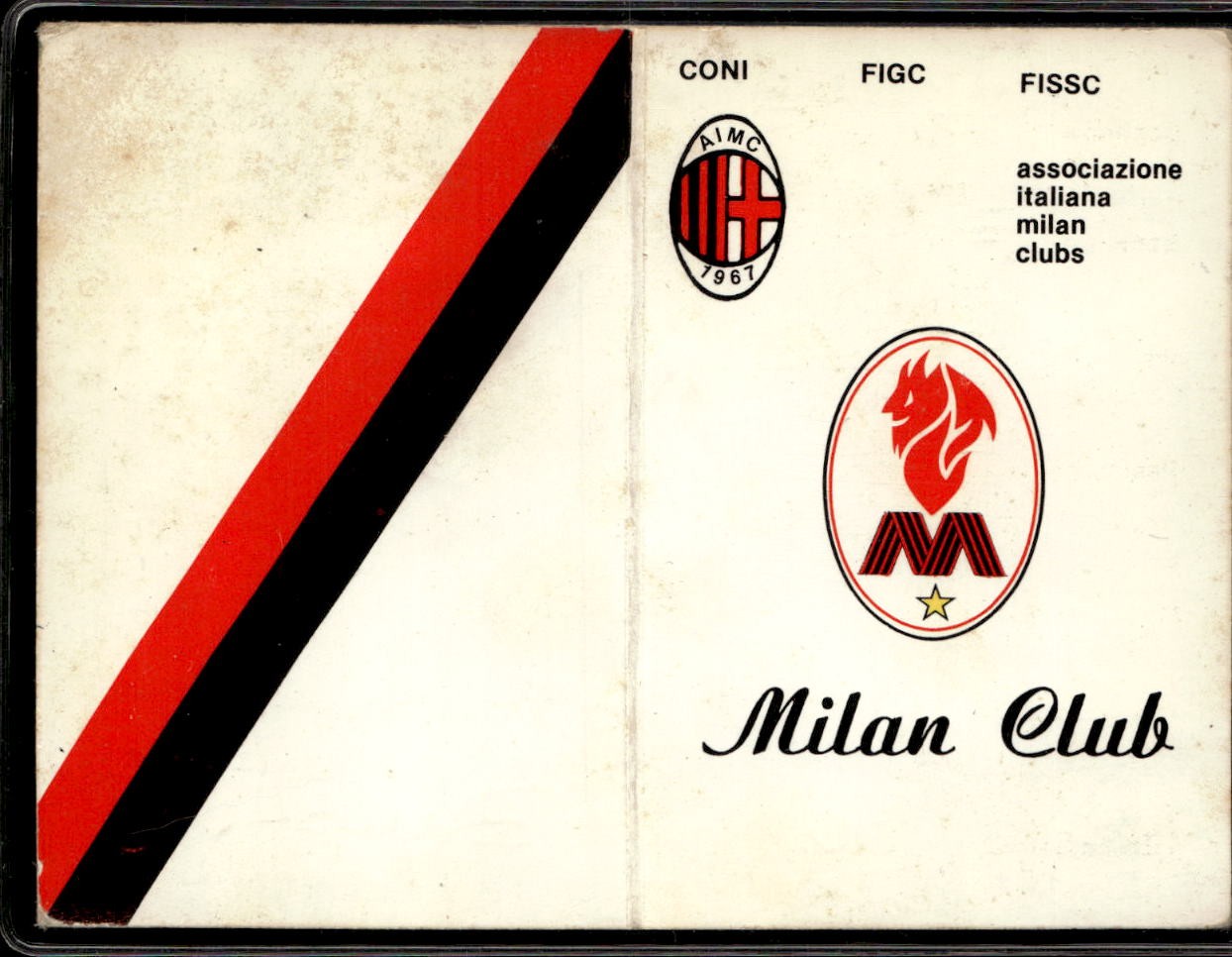 cartolina postcard Calcio Milan Tessera Tifoso 1983/84 - 1984/85 #80 (2)