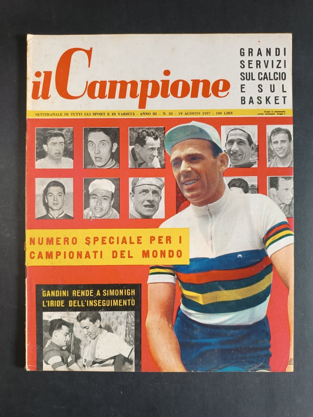 Rivista IL CAMPIONE numero 33 anno 1957 - Campionati del Mondo/Basket