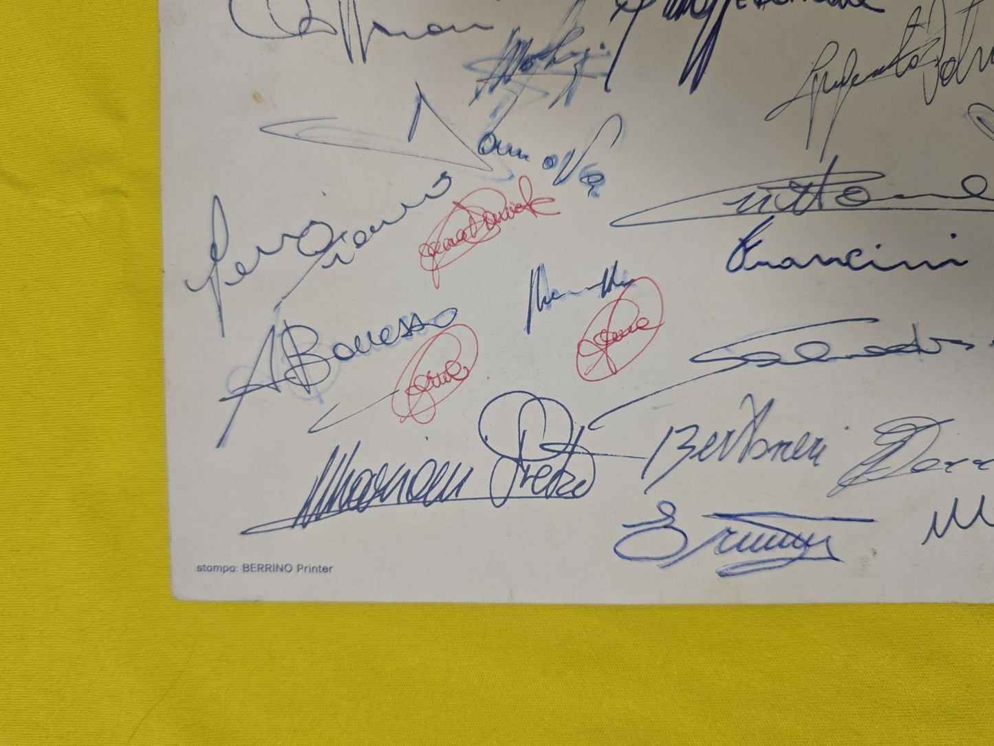 Foto ufficiale Torino calcio Barbero 1981-82 autografi originali della squadra