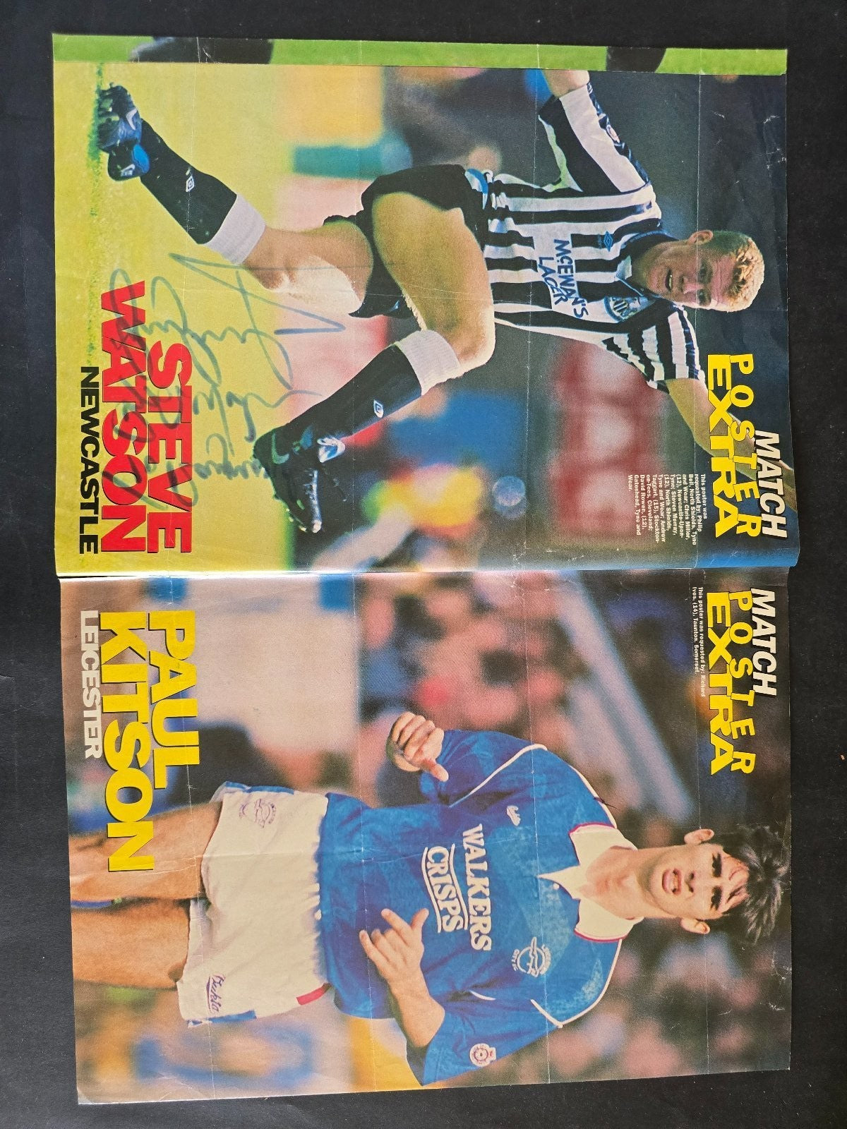 Autografo autograph originale su poster doppia pagina Gary Lineker England