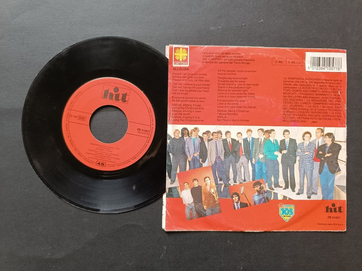 Vinile 45 giri "ALLELUIA" FOOTBALL STARS