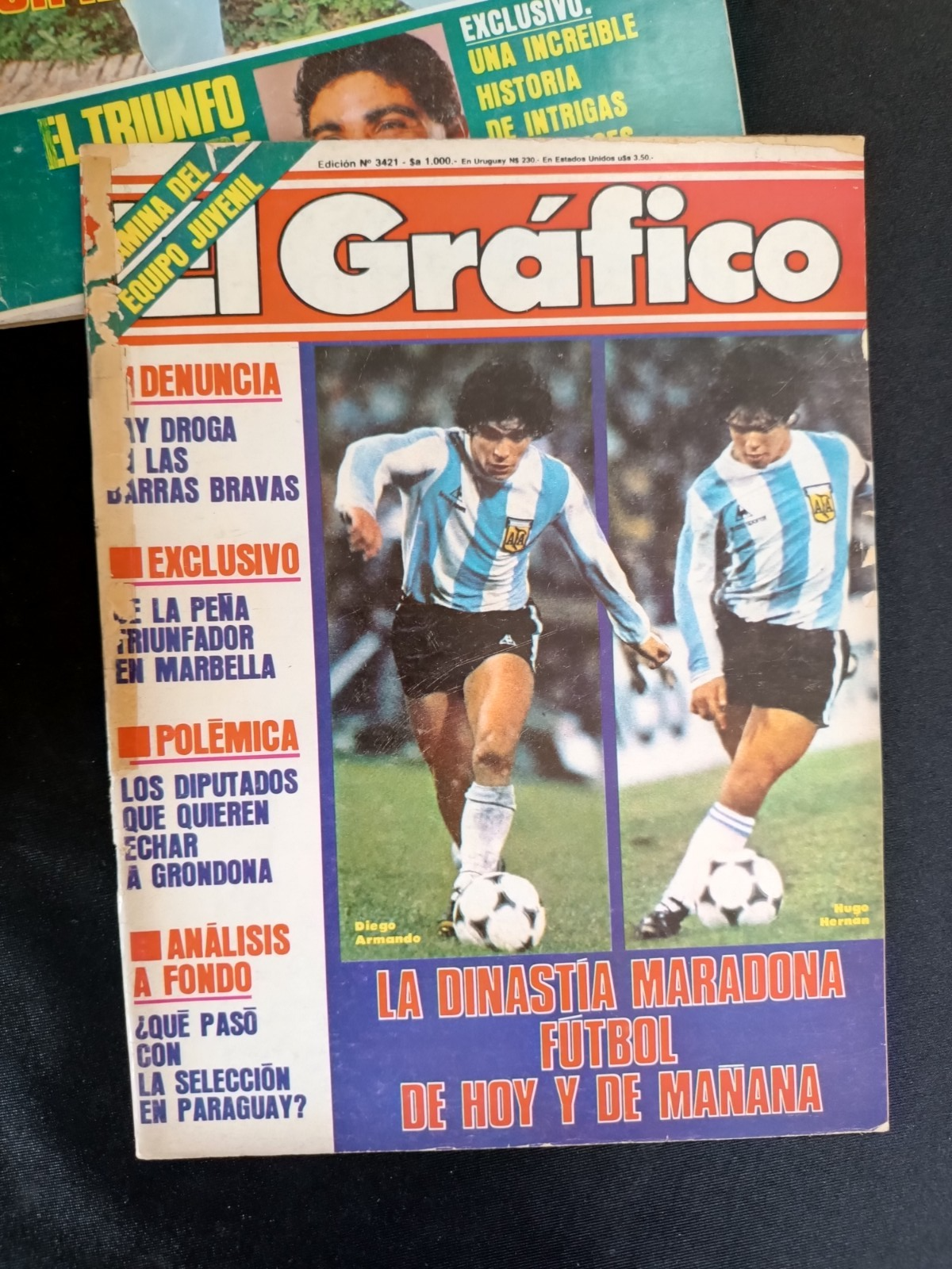 53 riviste annata 1985 El Grafico Maradona, Hagler, Passerella