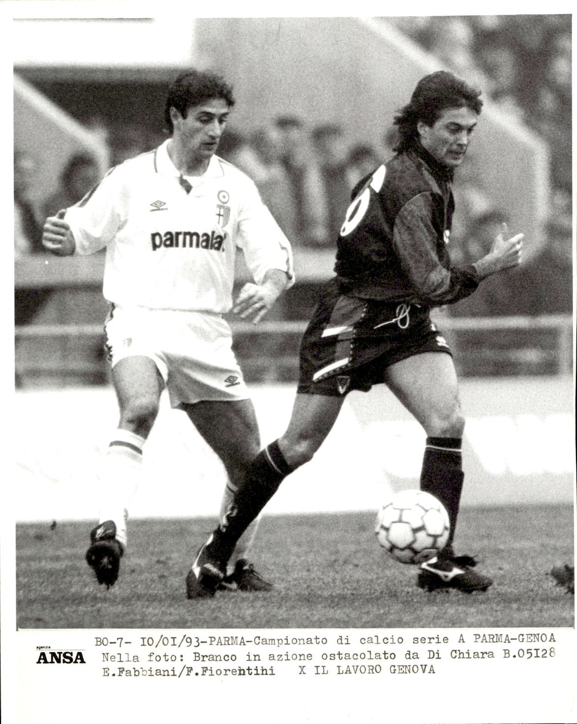Foto fotografia d'agenzia calciatore squadra calcio Genoa Branco vs Di Chiara
