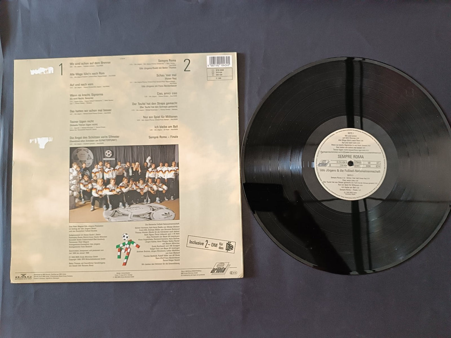 Disco SEMPRE ROMA Udo Jurgens und die Fussball-Nationalmannschaft WM f�r die 90