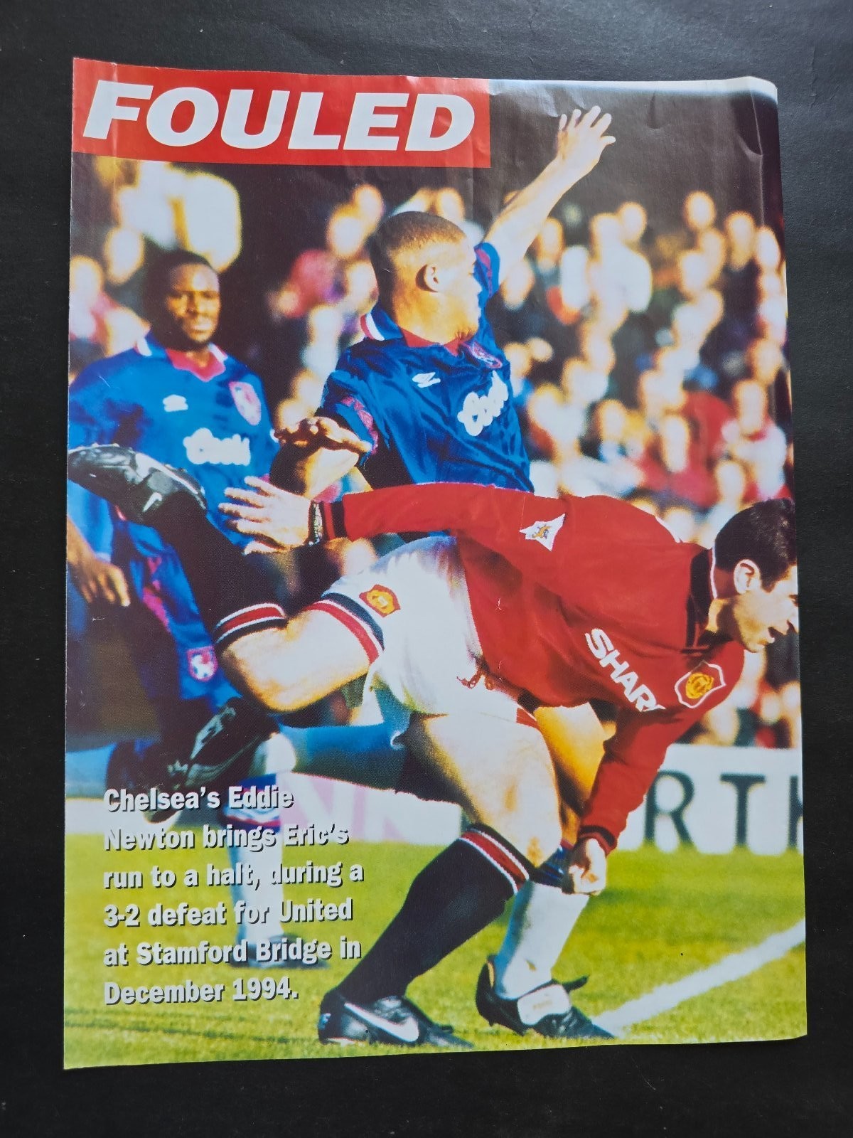 Autografo autograph originale su ritaglio Eric Cantona