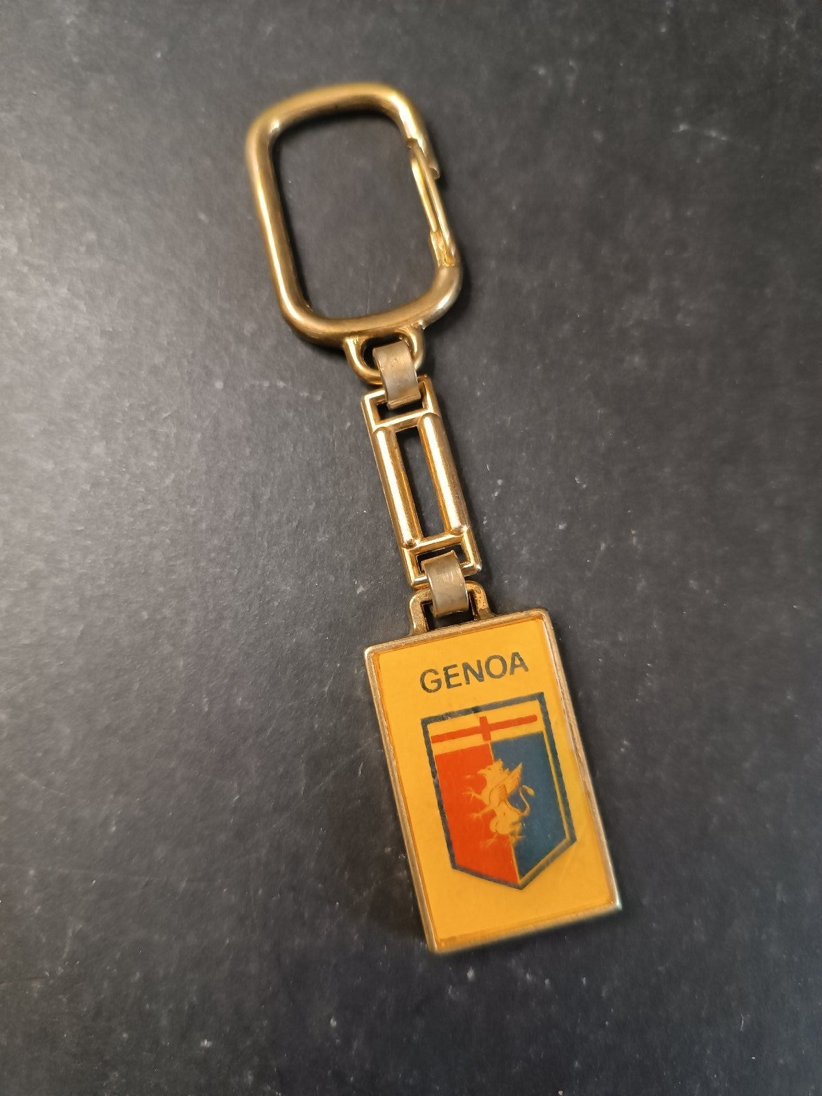 Gadget portachiavi rettangolare logo squadra calcio Genoa