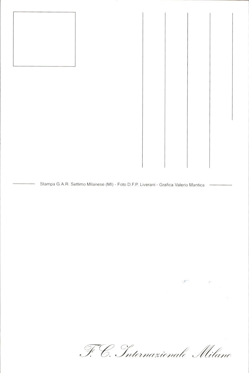 cartolina calciatori Inter Paganin