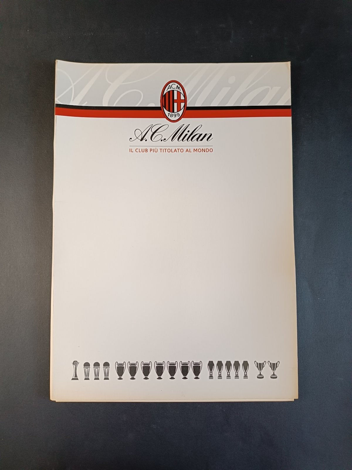 A.C. Milan cartellina Il Club piu' titolato al mondo