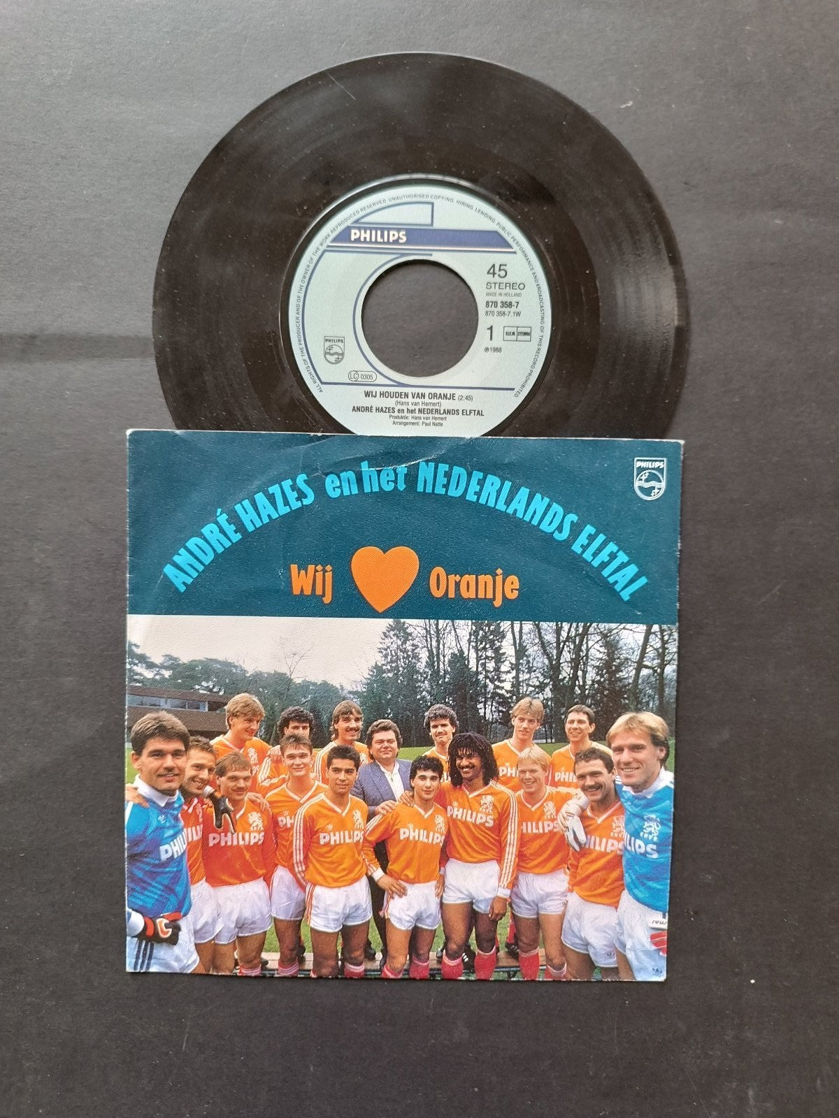 Vinile 45 giri ANDRE HAZES en het NEDERLANDS ELFTAL Wij Oranje