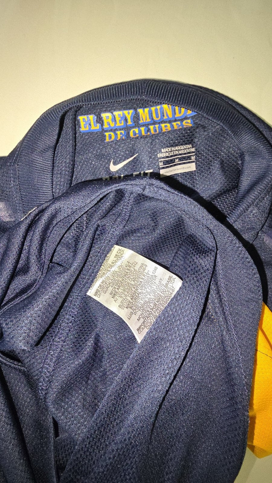 Maglia Camiseta Calcio nike boca Juniors copa 11 ERVITi home tg M 6 Match Worn