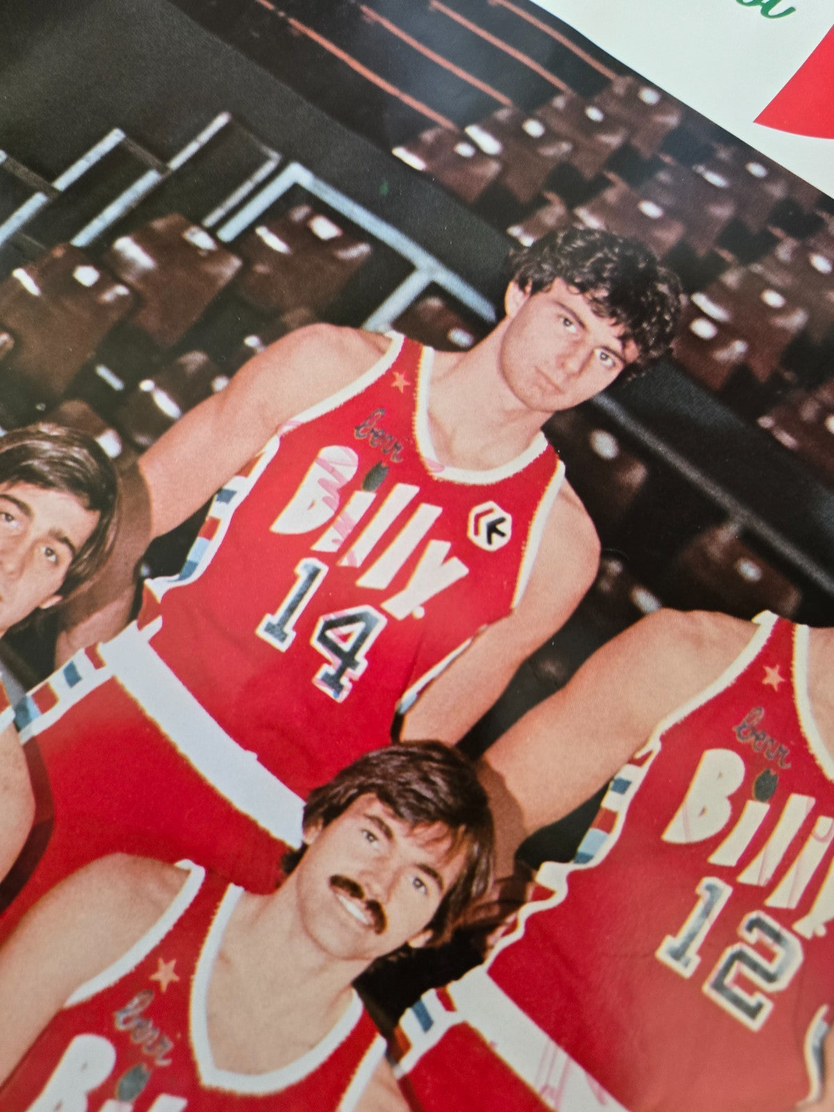 BILLY Olimpia Milano Basket 1981/82 poster autografato da qualche giocatore