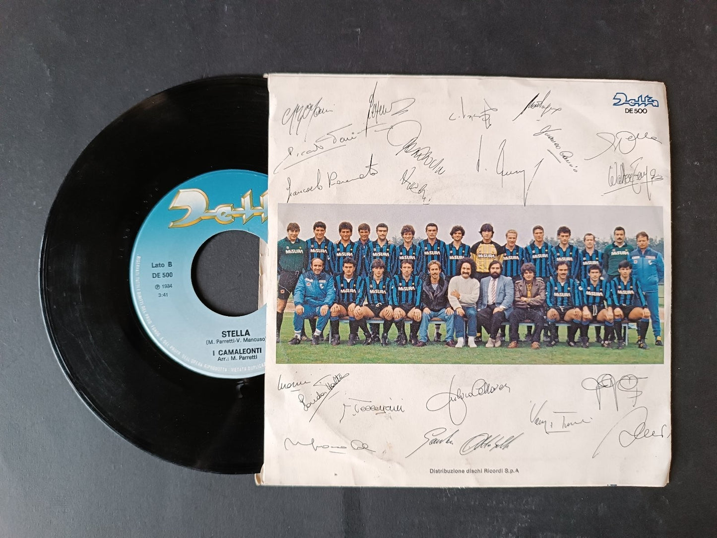 Vinile 45 giri CUORE NEROAZZURRO I CAMALEONTI 001