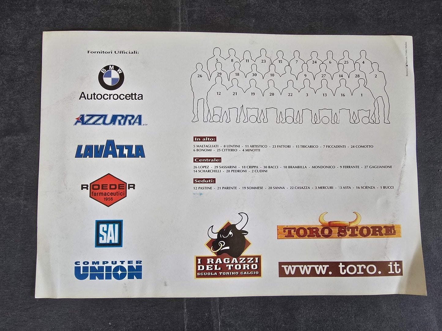 Cartolina 1998/99 formato gigante SDA Kelme