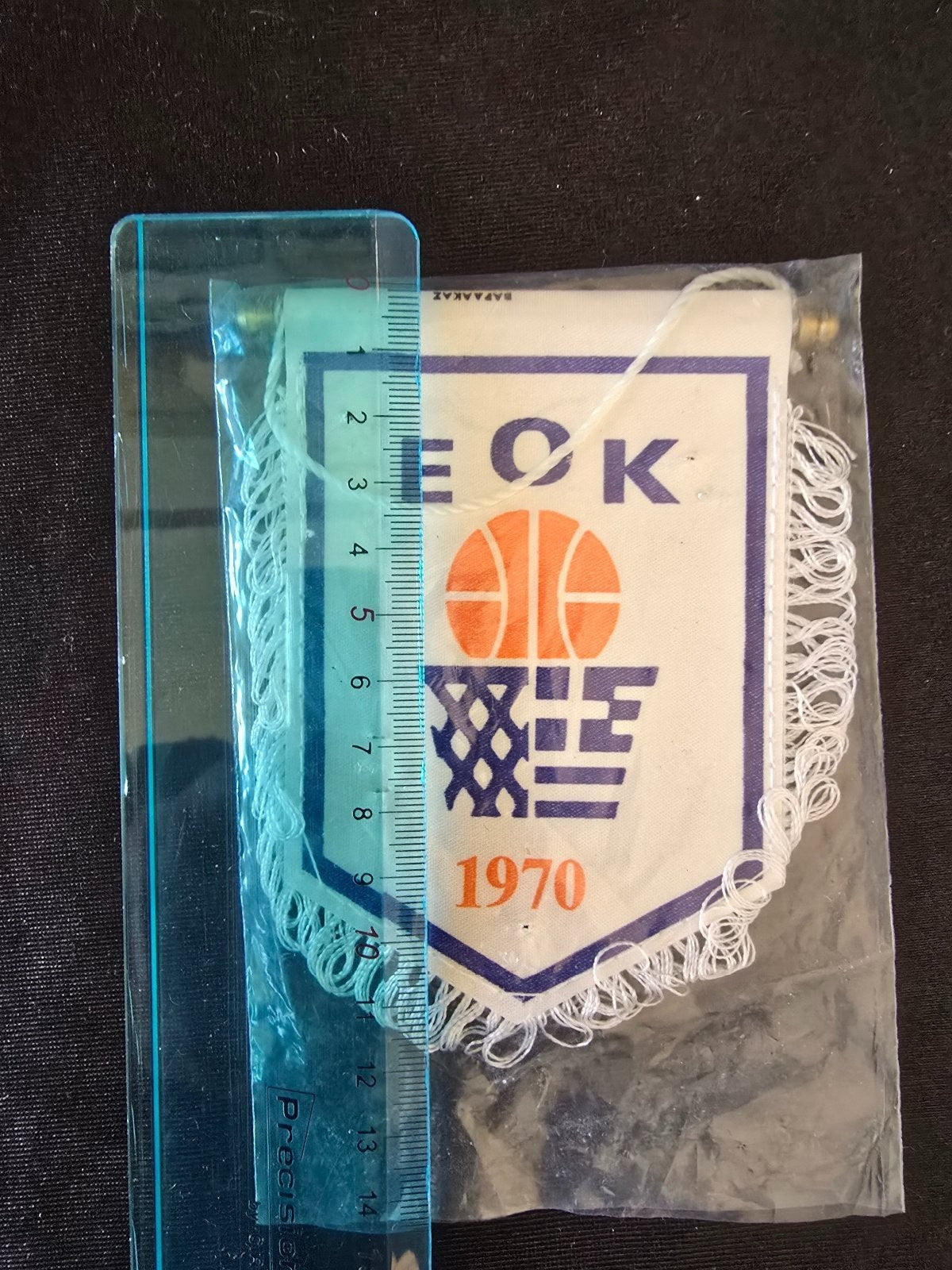 Mini Gagliardetto Pennant Basket FIBA EuroBasket 1987 Grecia Hellas Championship