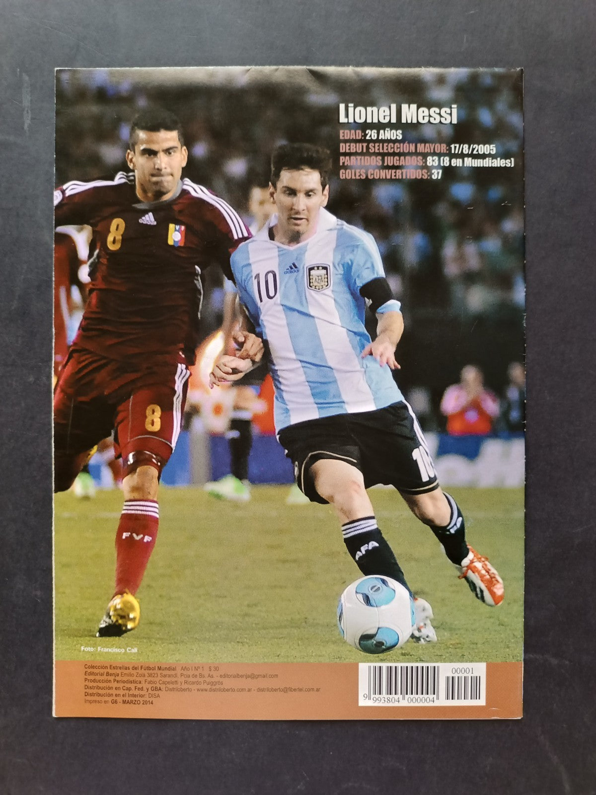 Pieghevole con poster Messi World Cup Brasile 2014 con tabellone -