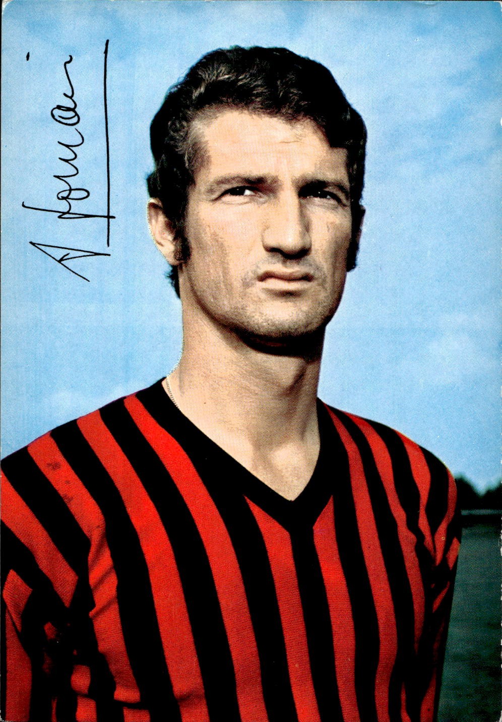 cartolina postcard Calcio Milan Angelo Sormani