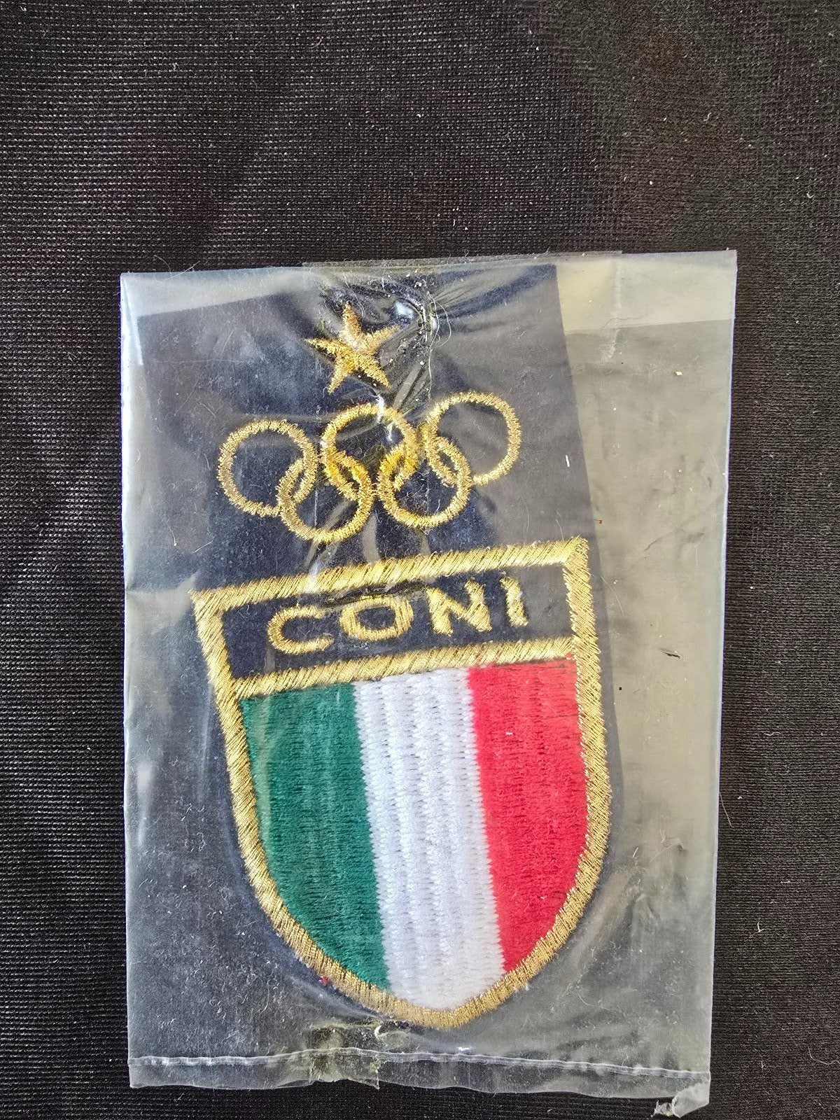 Toppa Ricamata Patch Originale CONI Nazionale Basket Olimpiadi anni 70 imbustata