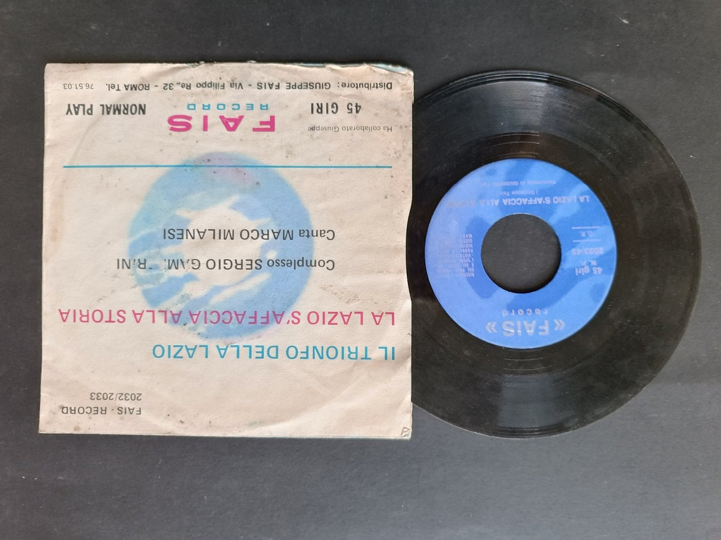 Vinile 45 giri IL TRIONFO DELLA LAZIO
