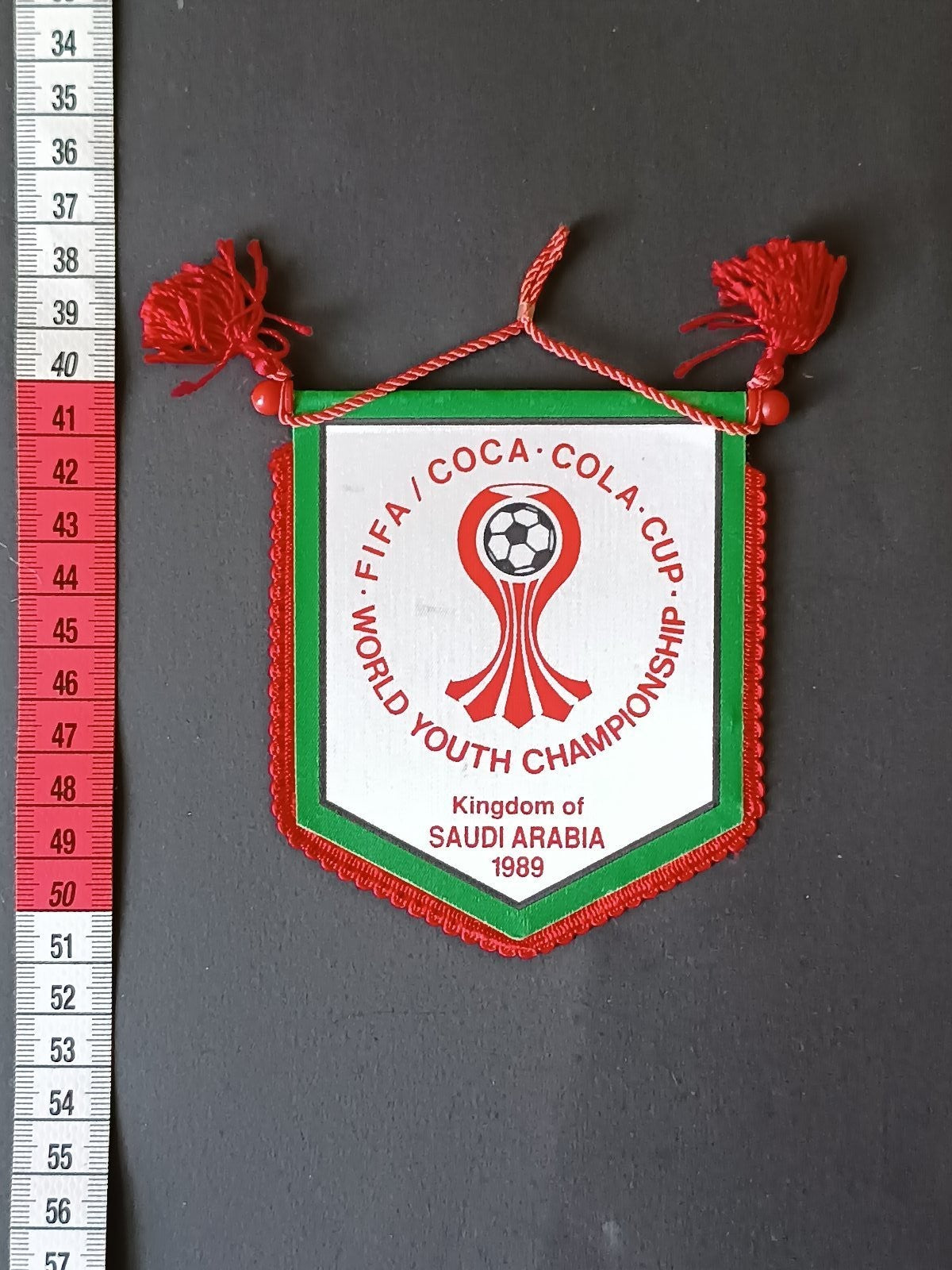 gagliardetto Pennant calcio FIFA Coca-Cola CUP Kingdom of Saudi Arabia 1989