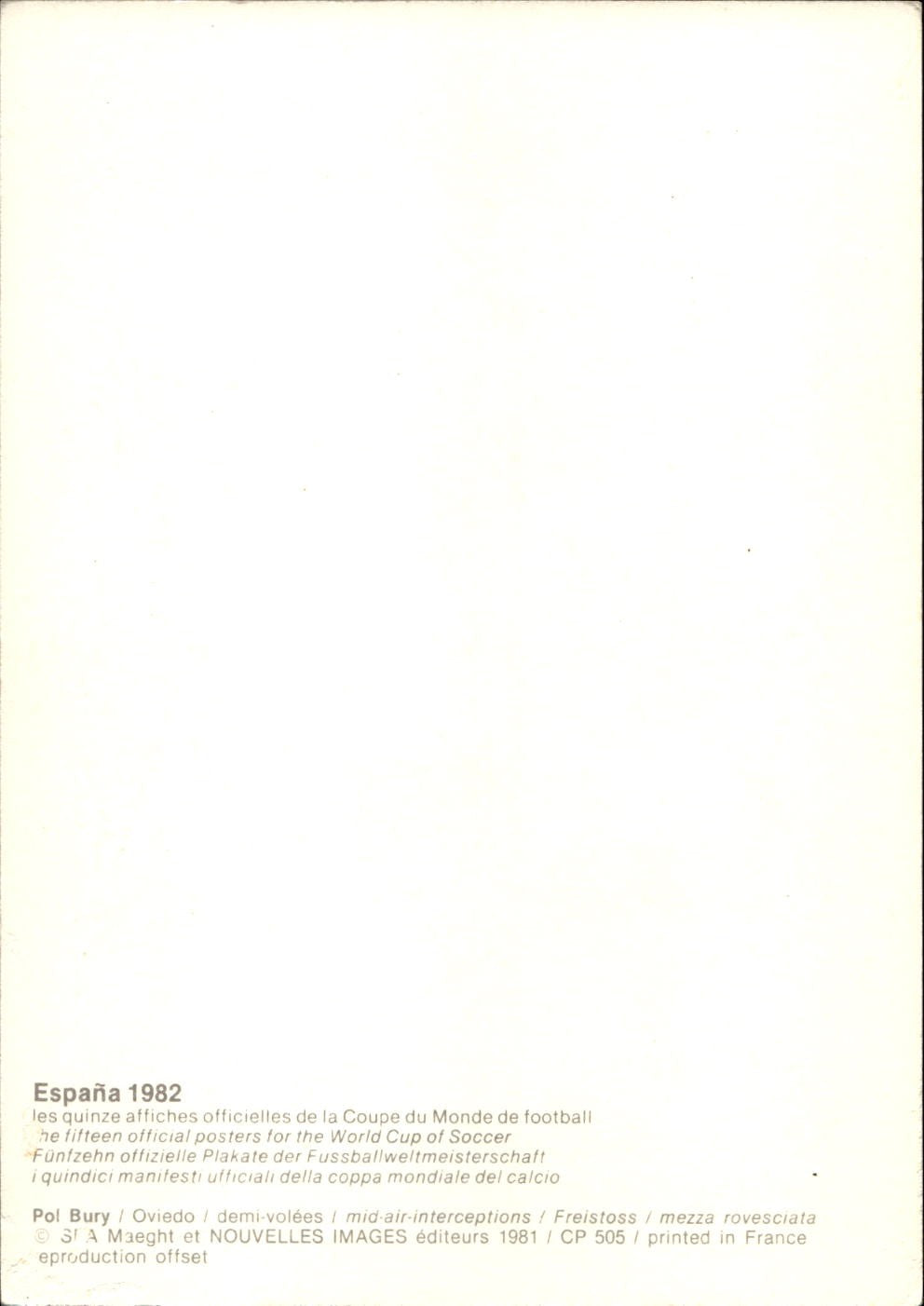 cartolina calciatori Espana 82 Oviedo