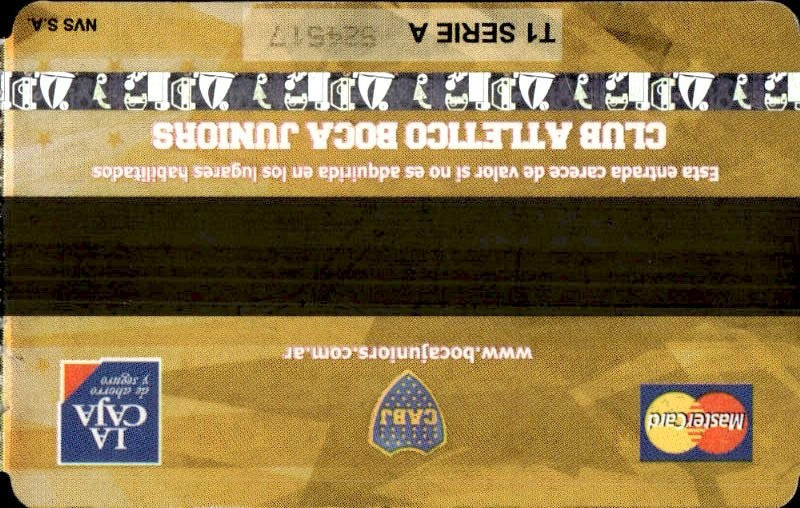 biglietto stadio BOCA JRS VS ROSARIO CENTRAL 2003 INTERCONTINENTAL 78 N 10401