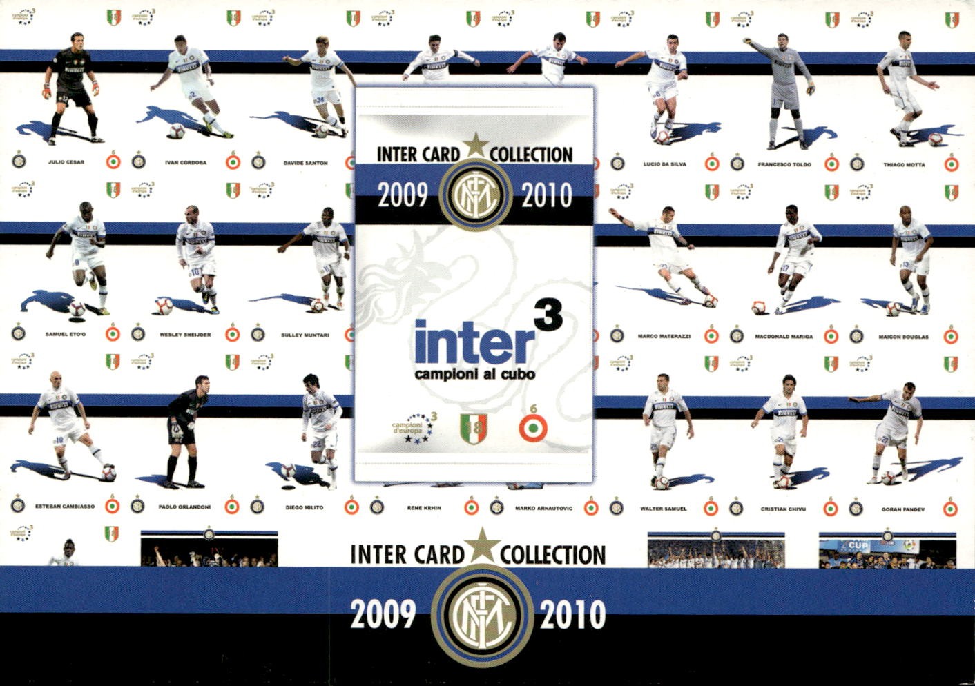 cartolina postcard Calcio Inter Promocard #9585 card collection 2009/10