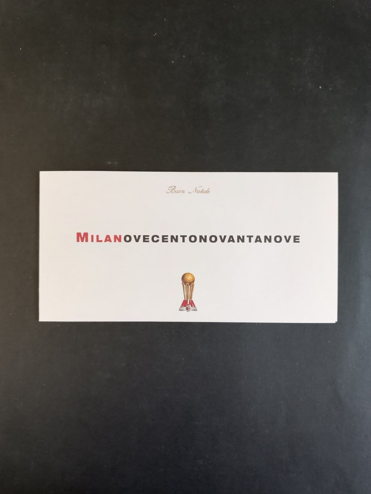 A.c. Milan 1899 biglietto augurale Buon Anno 1999