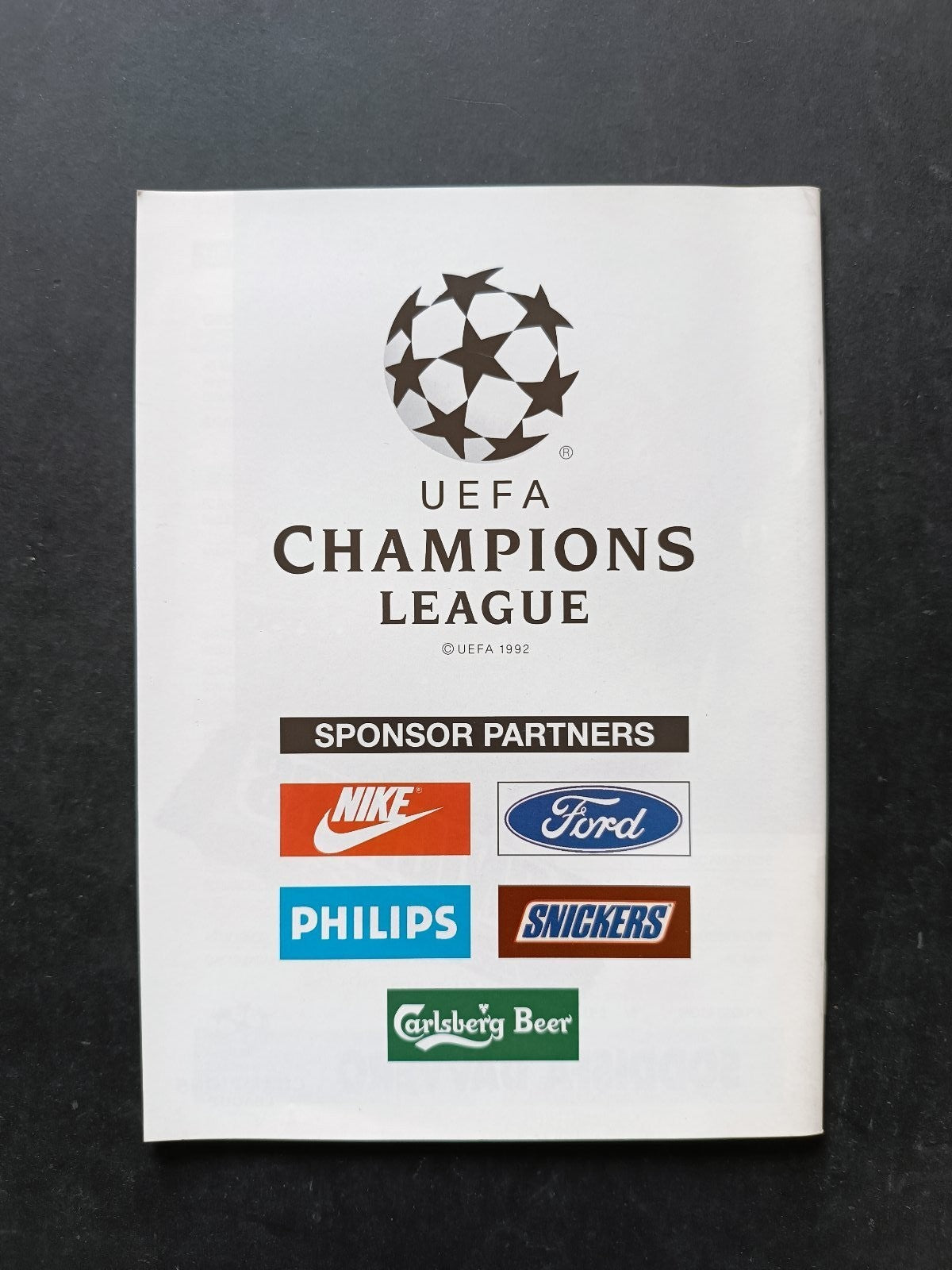programma Ufficiale Champions League MILAN ANDERLECHT 30 marzo 1994