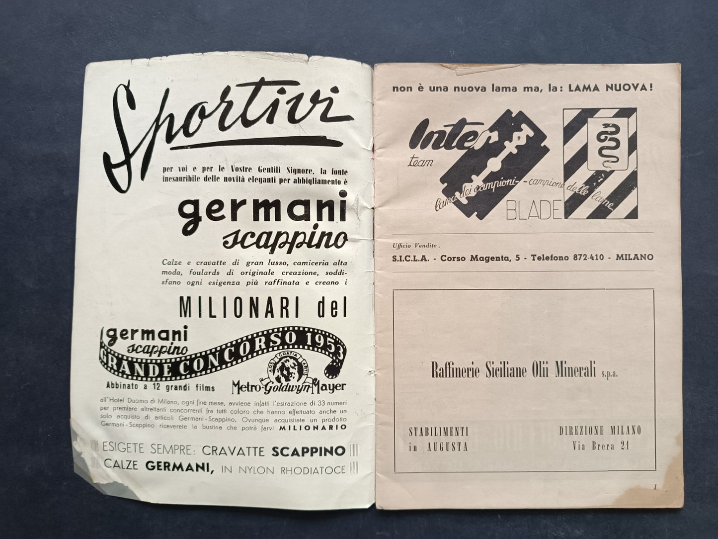 Rivista Inter Campione d'Italia 1953