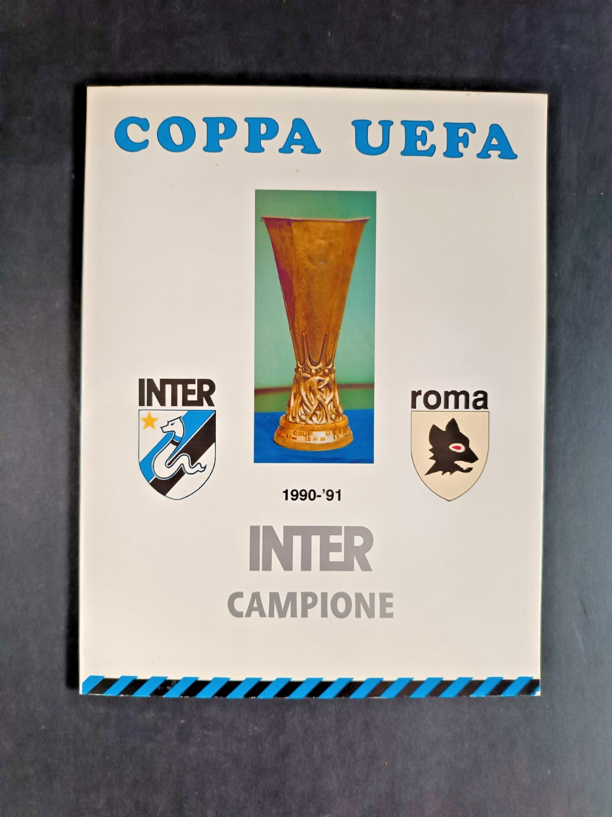 annullo Filatelico INTER-ROMA Campione Uefa 1990-91 INTER