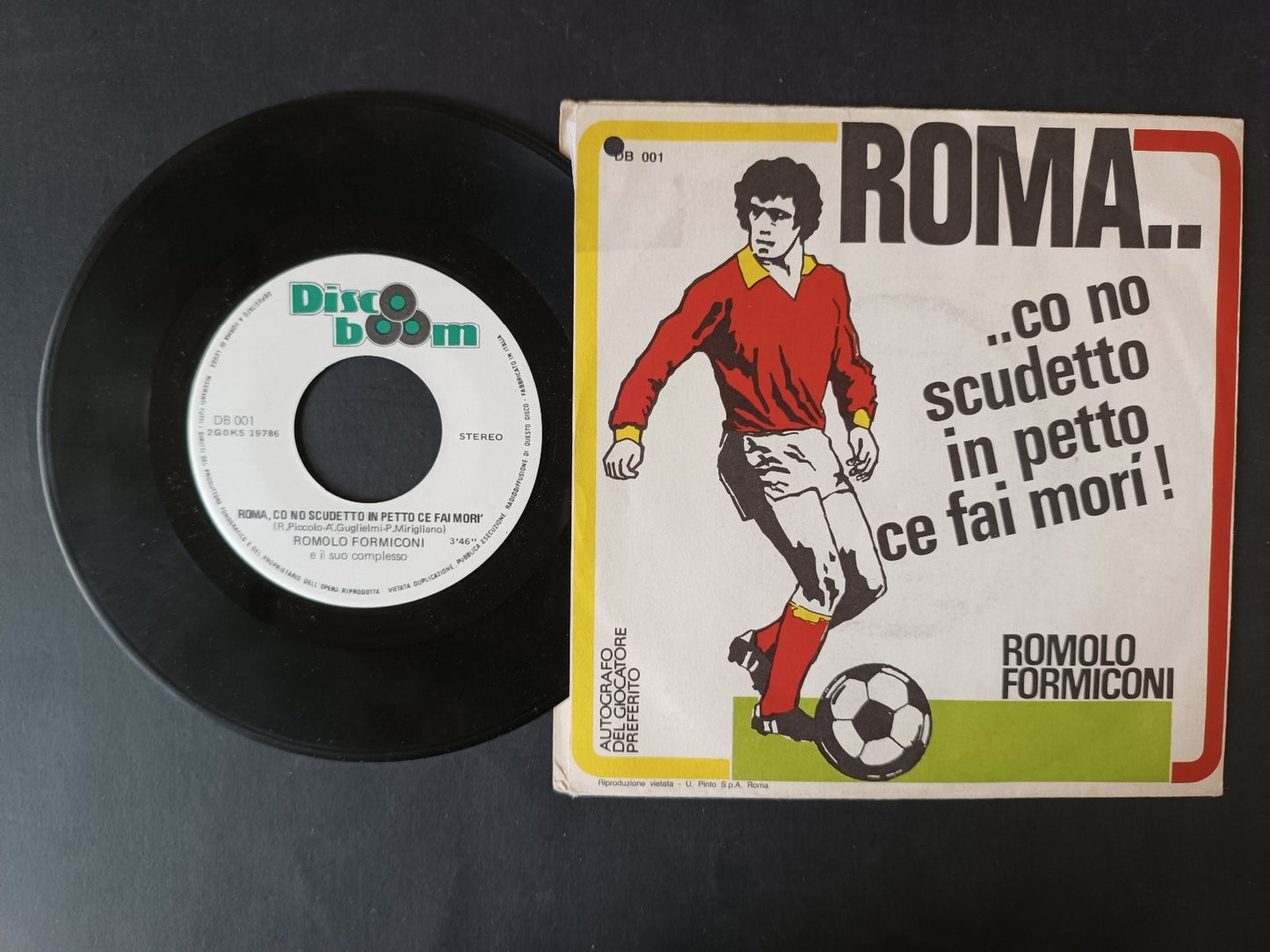 Vinile 45 giri ROMA CO NO SCUDETTO IN PETTO CE FAI MORI'!
