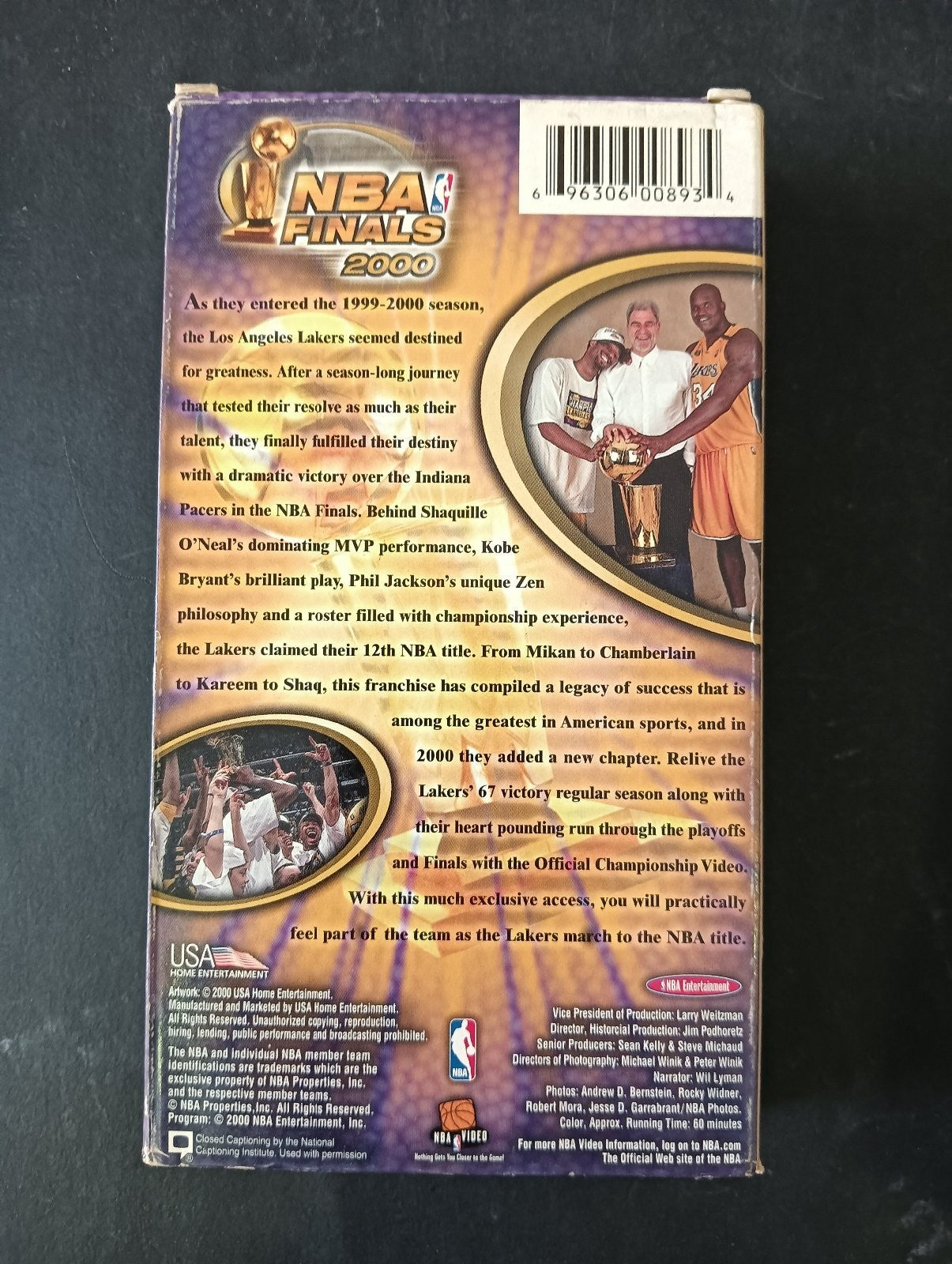 VHS 1999-2000 NBA CHAMPIONS LOS ANGELES LAKERS NBA FINALS 2000