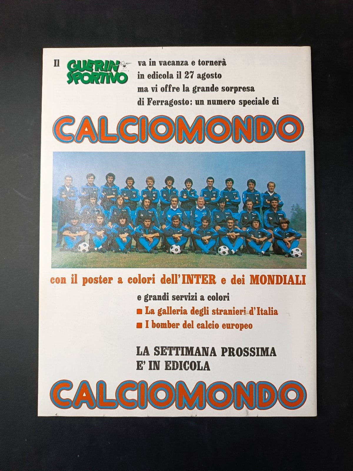 Rivista GUERIN SPORTIVO n 33 - 1980 inserto Film Campionato - Brady con poster