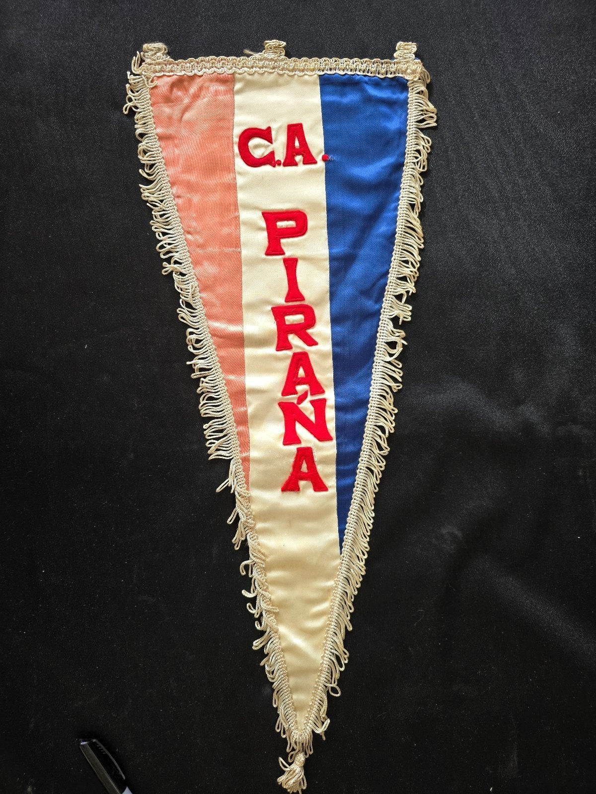 old Gagliardetto pennant sudamericano C.A. PIRANA