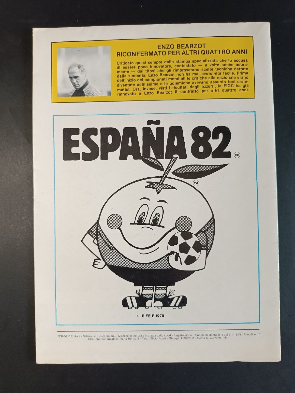 rivista I TUOI CAMPIONI Poster n 10 (70x100) Mundial 82