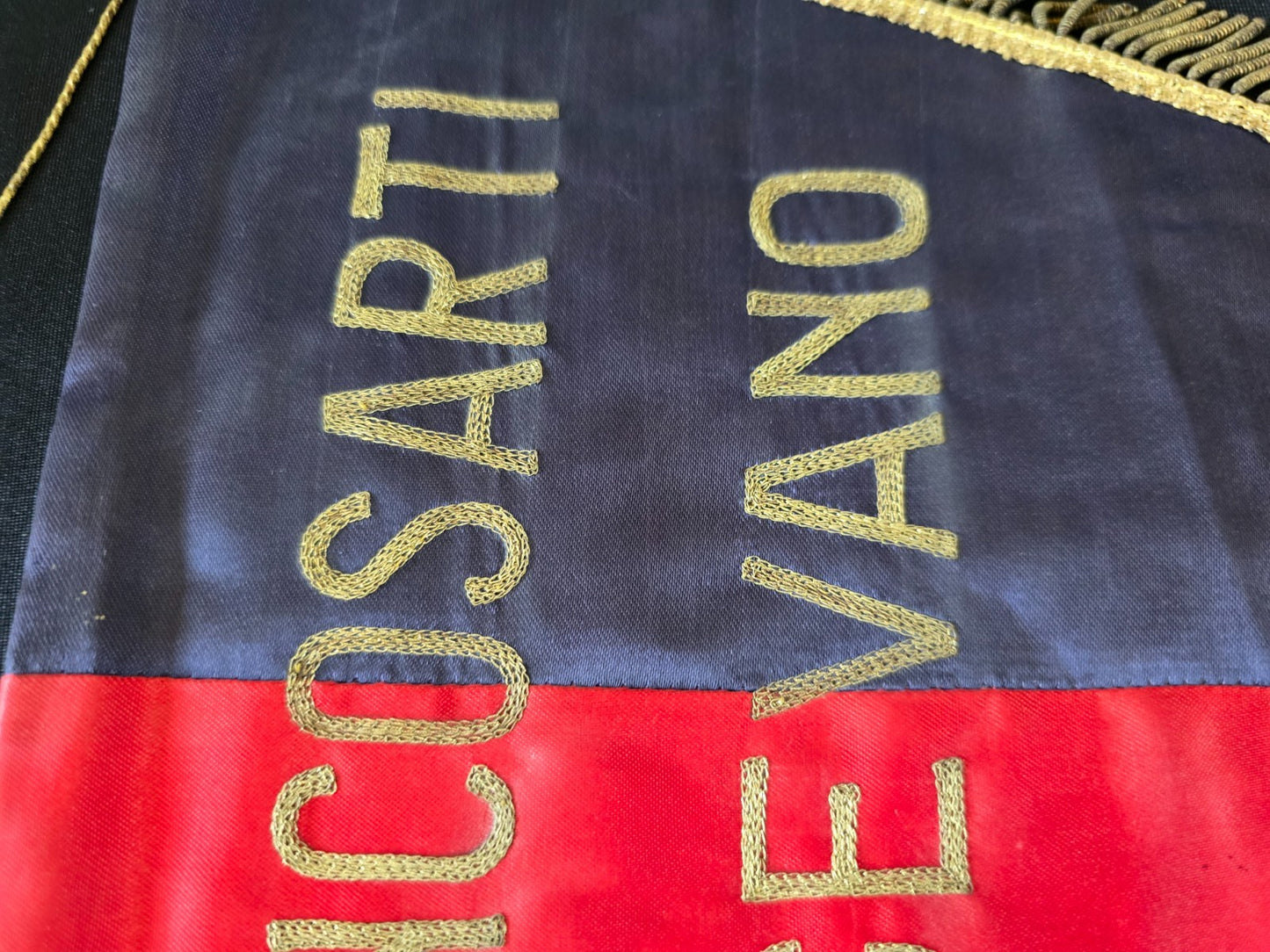 Gagliardetto Pennant Ricamato BIANCOSARTI basket VIGEVANO anni '70 originale