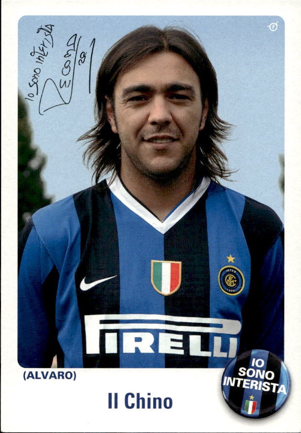 Cartolina calciatore Inter �lvaro Recoba con autografo stampato